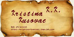 Kristina Kusovac vizit kartica